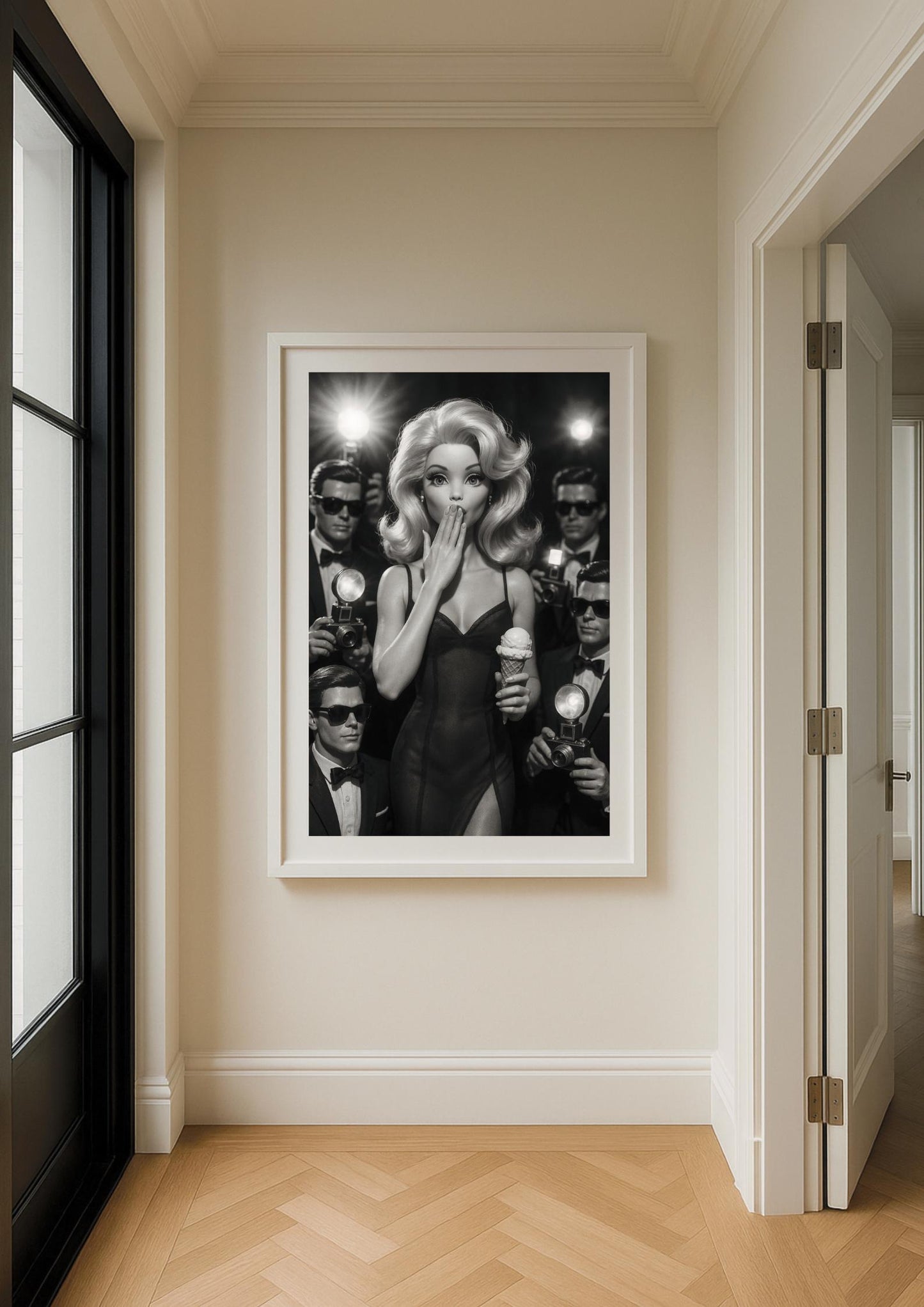 The Starlet Art Print – Black & White Hollywood Glamour Wall Art