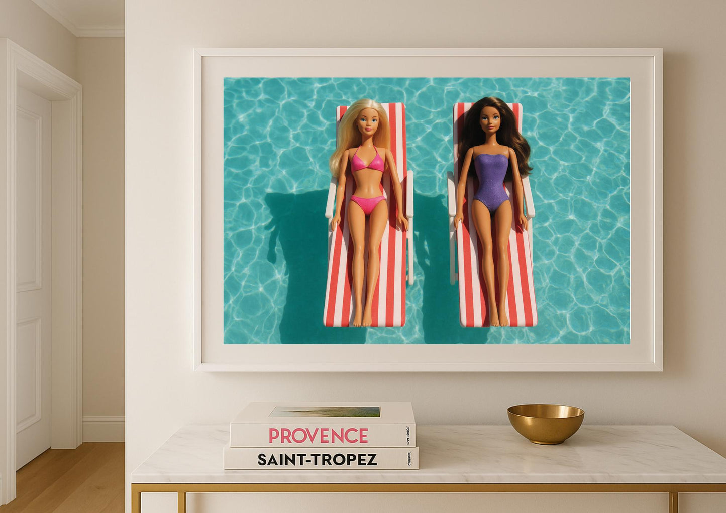 Retro Poolside Art Print – Summer Pop Wall Decor