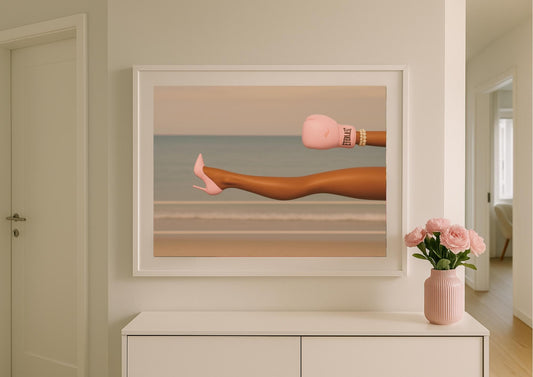 Feminine Strength Art Print – Modern Glam Empowerment Wall Decor