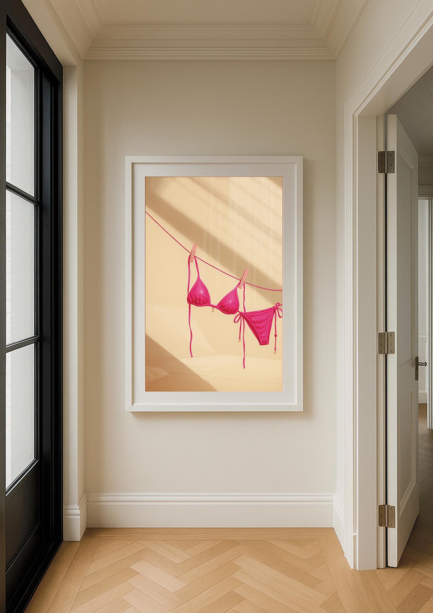 Pink Bikini Art Print – Slim Aarons Inspired Wall Art