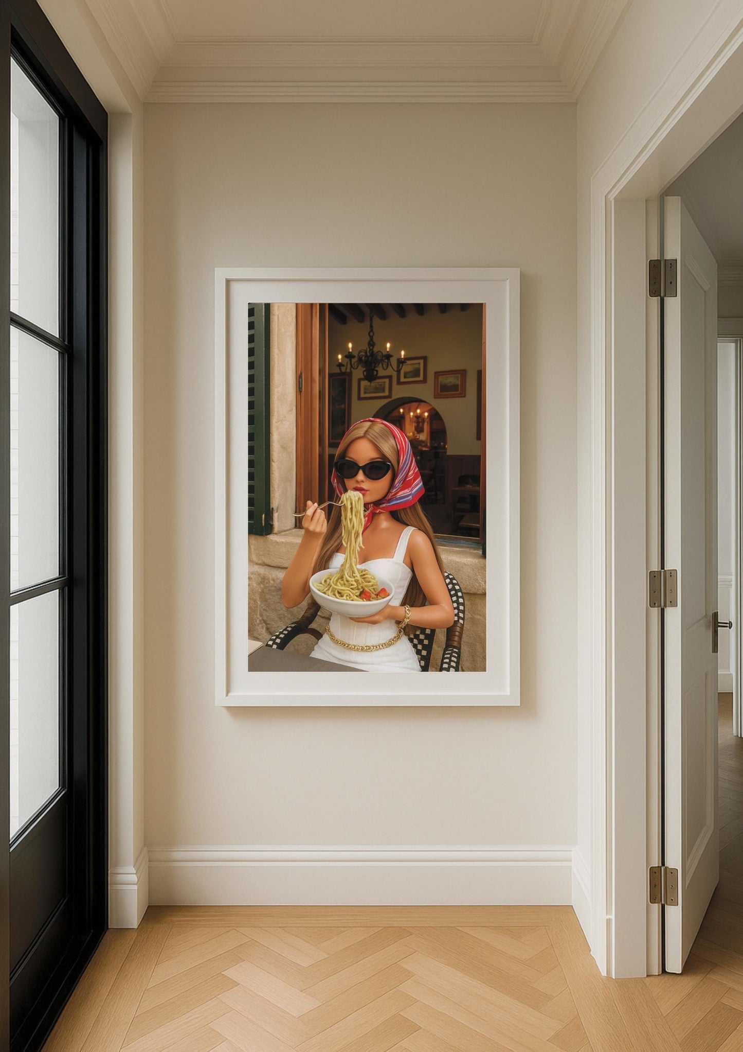 Pasta al Sole Art Print – Slim Aarons Inspired Italian Glamour