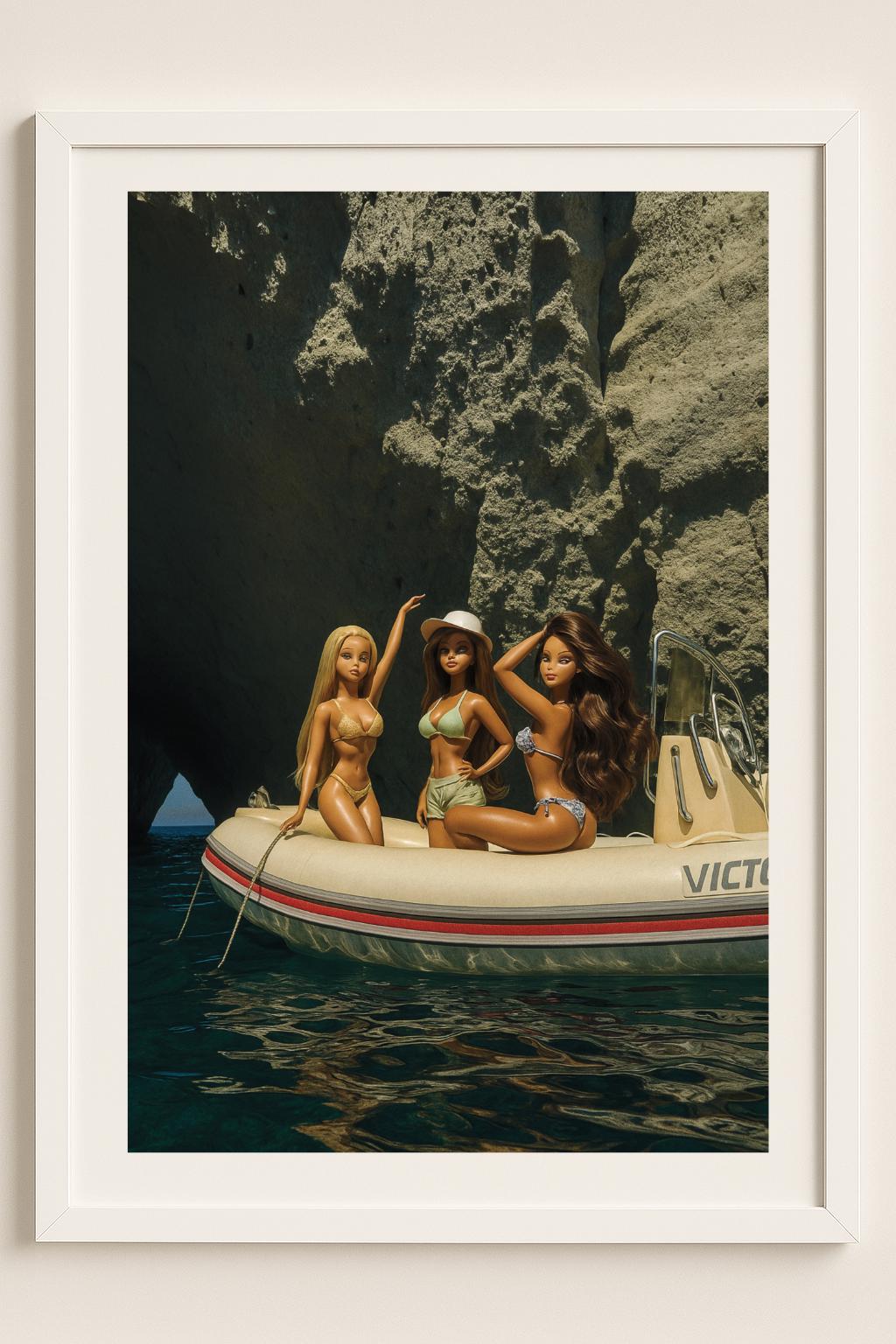 Yacht Girls Art Print – Slim Aarons Inspired Luxury Coastal Wall Art