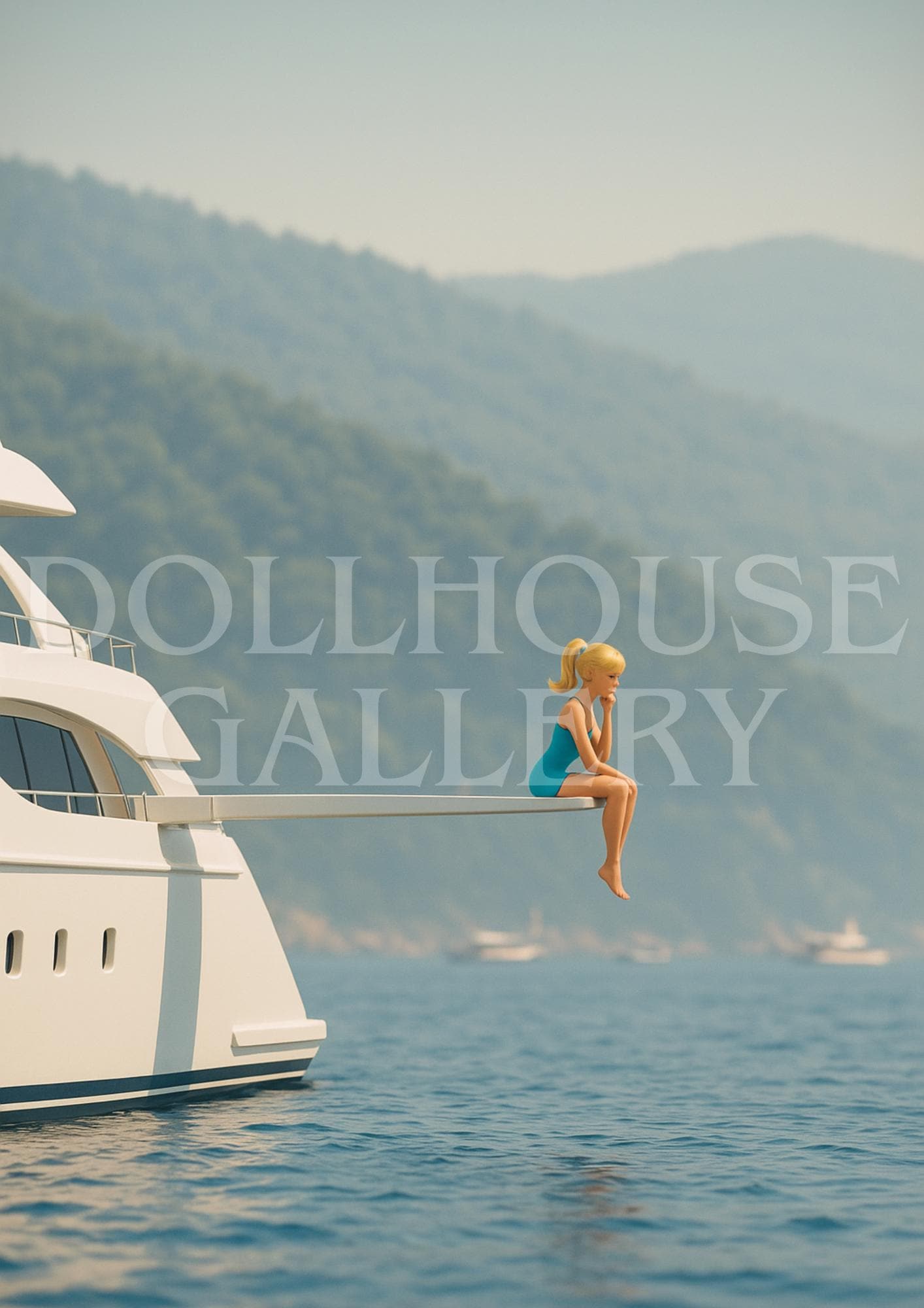 Luxury Coastal Wall Art – Slim Aarons Inspired Seaside Serenity Print