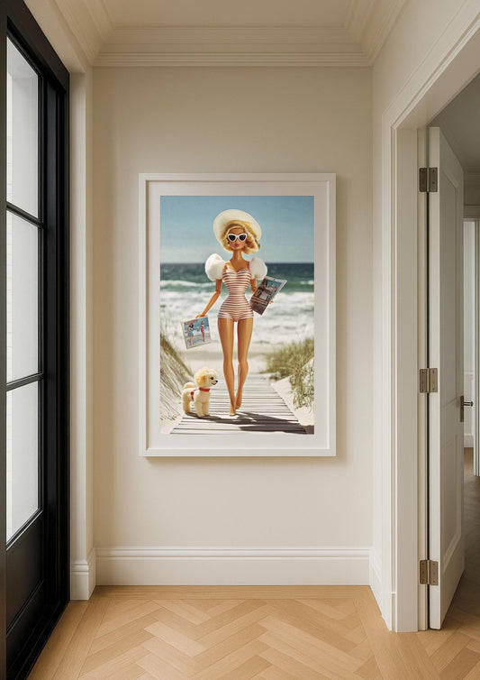 Coastal Muse Art Print – Slim Aarons Inspired Seaside Glamour