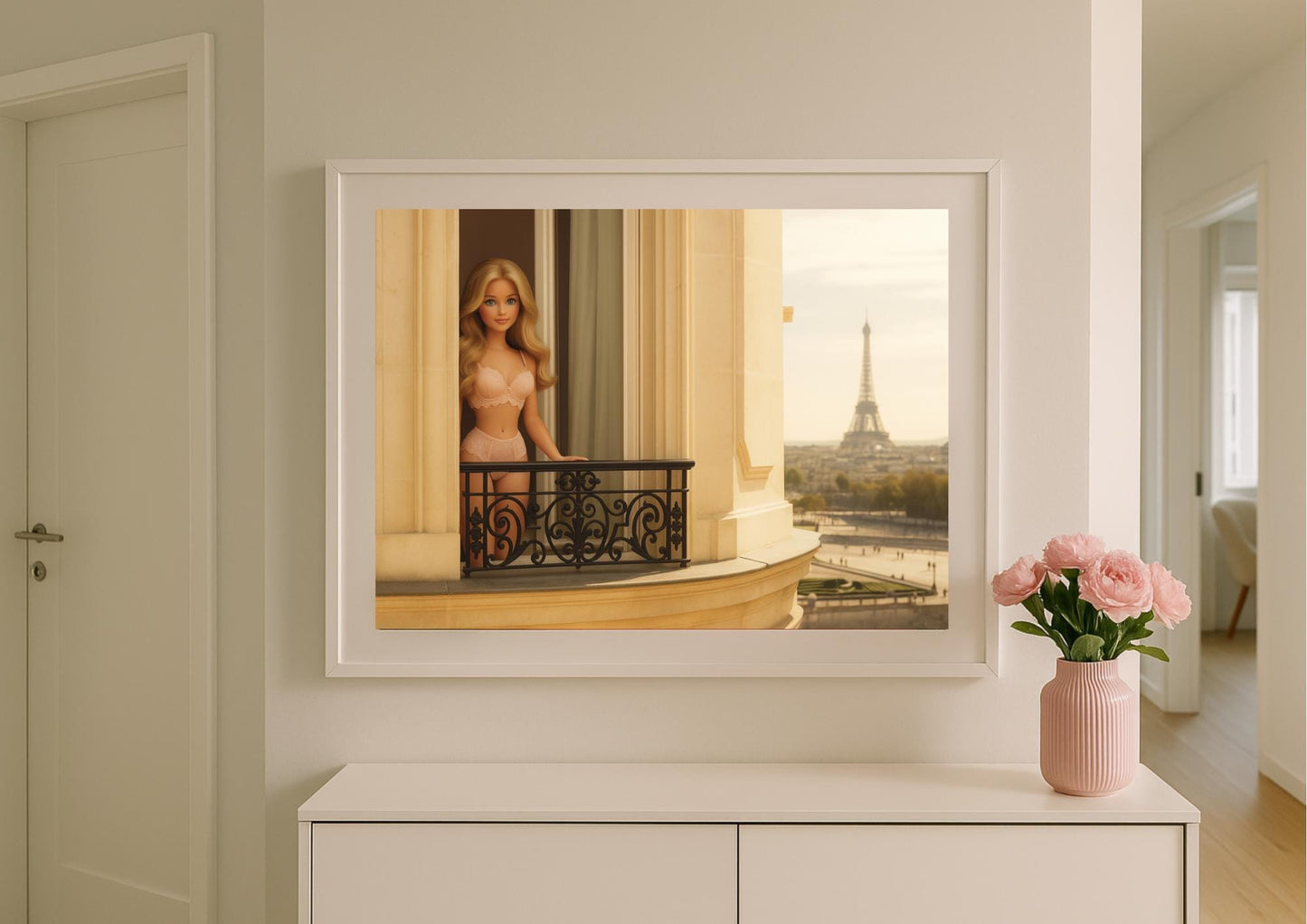 Paris Balcony Art Print – Slim Aarons Inspired French Glamour