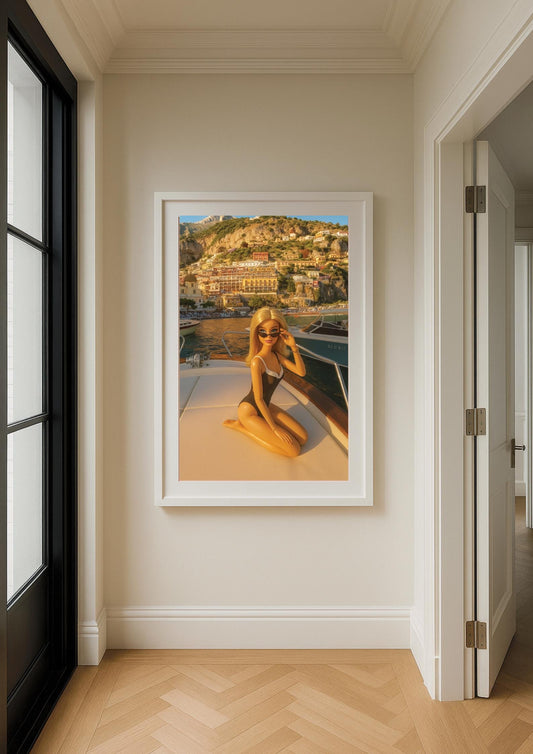Amalfi Coast Glamour Art Print – Slim Aarons Inspired Luxury Wall Art