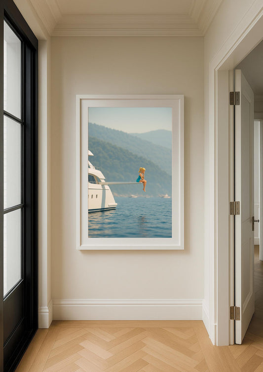 Luxury Coastal Wall Art – Slim Aarons Inspired Seaside Serenity Print
