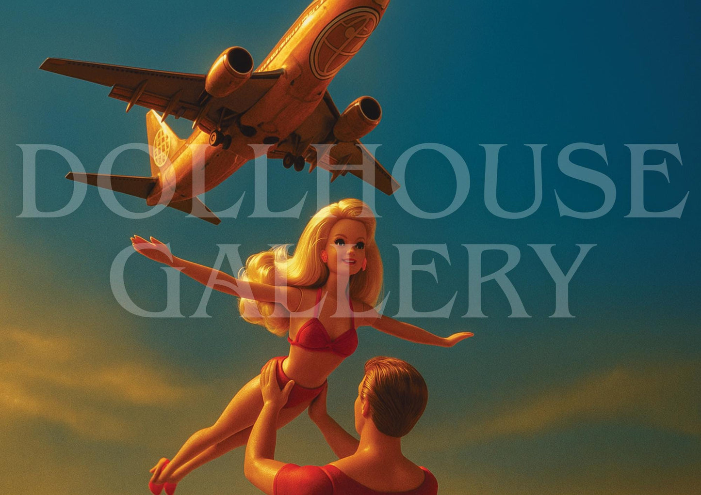 Golden Flight Art Print – Cinematic Pop Art Photography