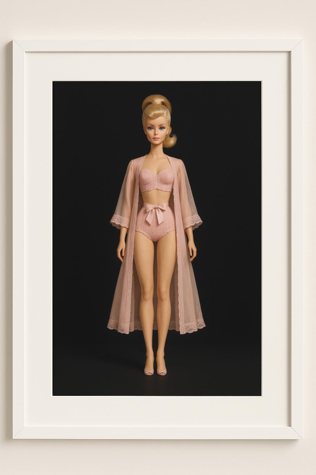 Blush Muse Art Print – Vintage Feminine Portrait Wall Art