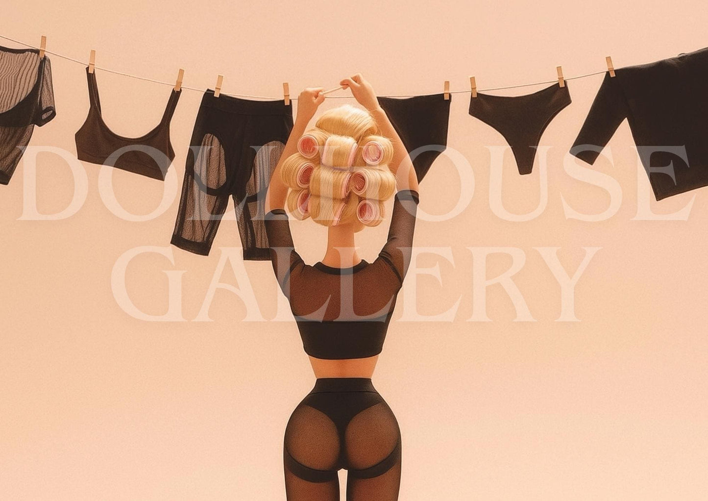 Laundry Day Art Print – Modern Feminine Retro-Inspired Wall Art