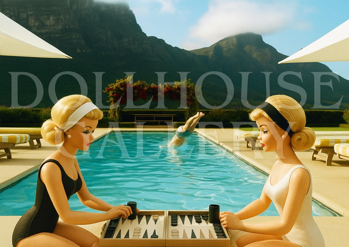 Poolside Glamour Art Print – Slim Aarons Inspired Mid-Century Wall Decor