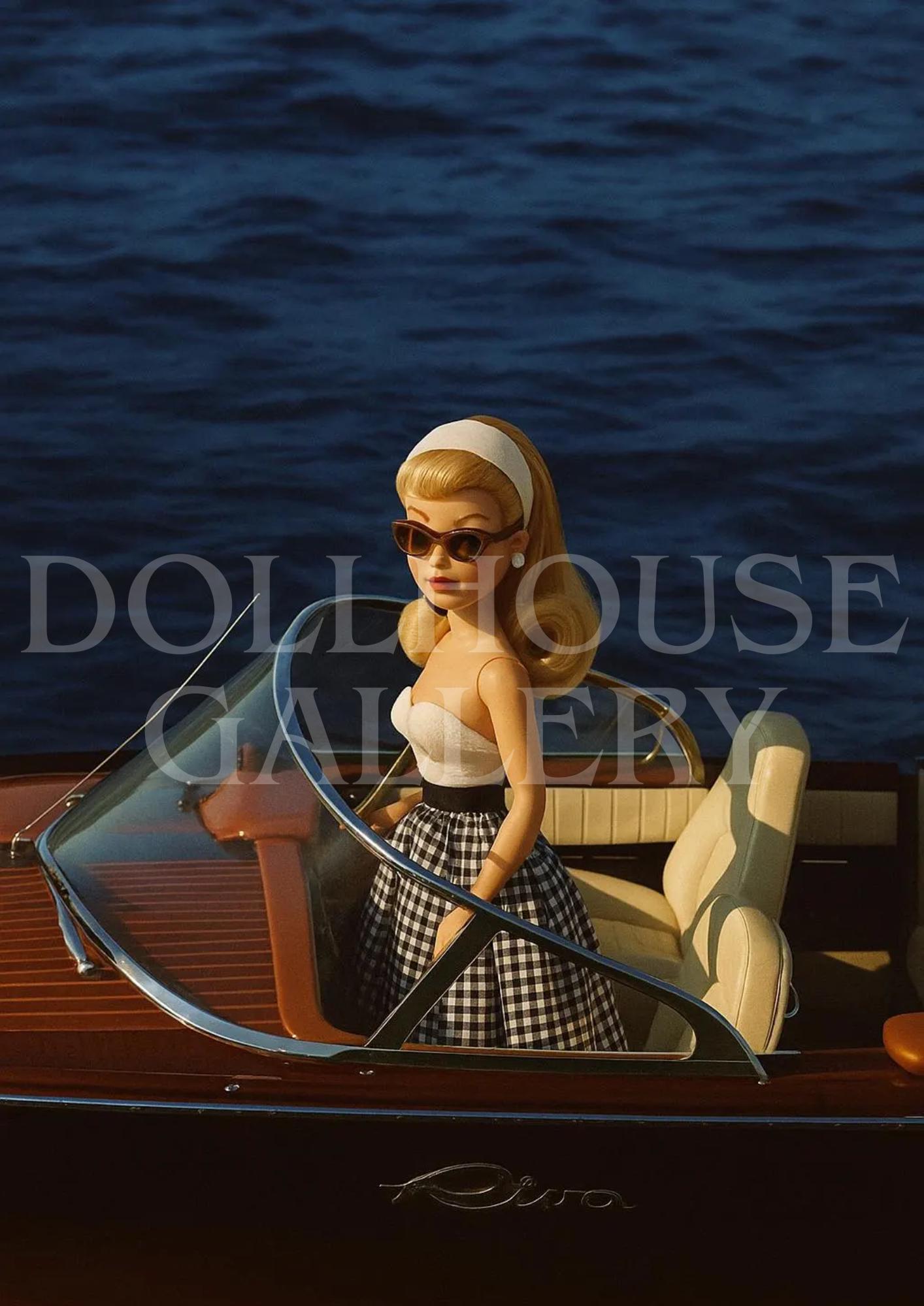 La Dolce Vita Boat Art Print – Slim Aarons Inspired Coastal Glamour Wall Art